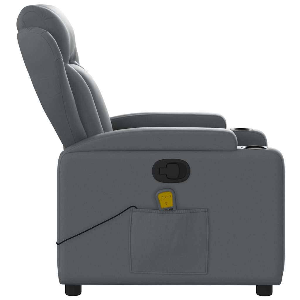 Massage-Relaxsessel, Kunstleder, Schwarz