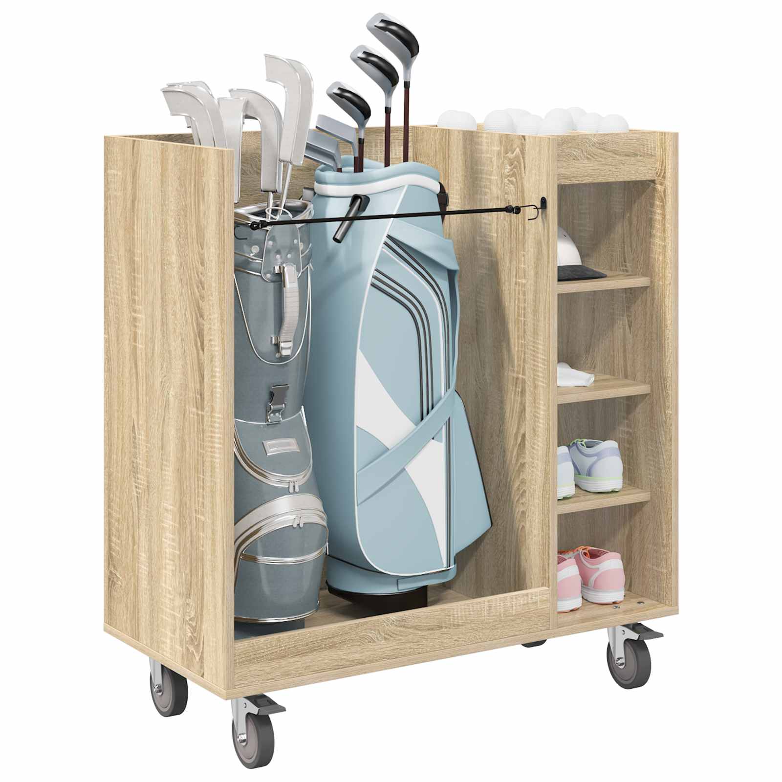 Golf Schrank Mit Rad Uni Weiß 65 x 45 x 98 cm