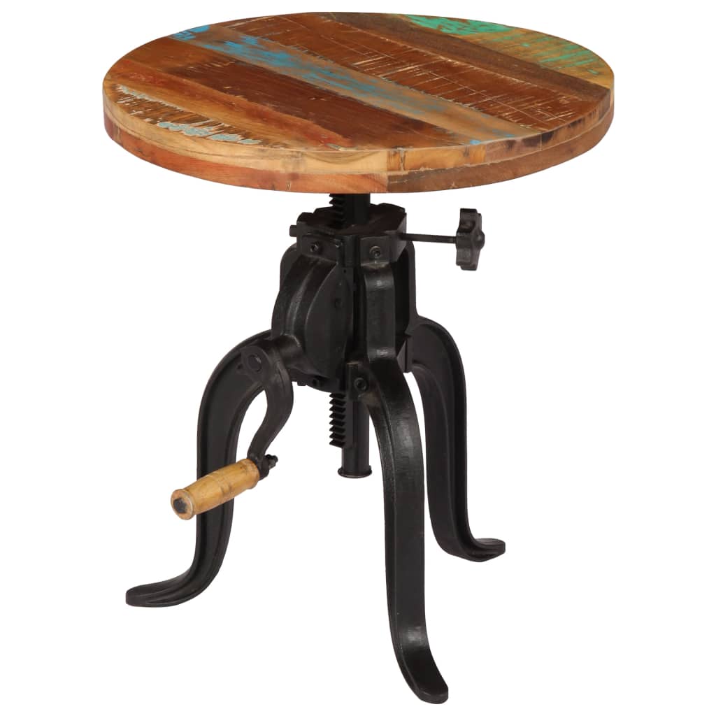 Beistelltisch 45 x (45-62) cm Massivholz Mango und Gusseisen