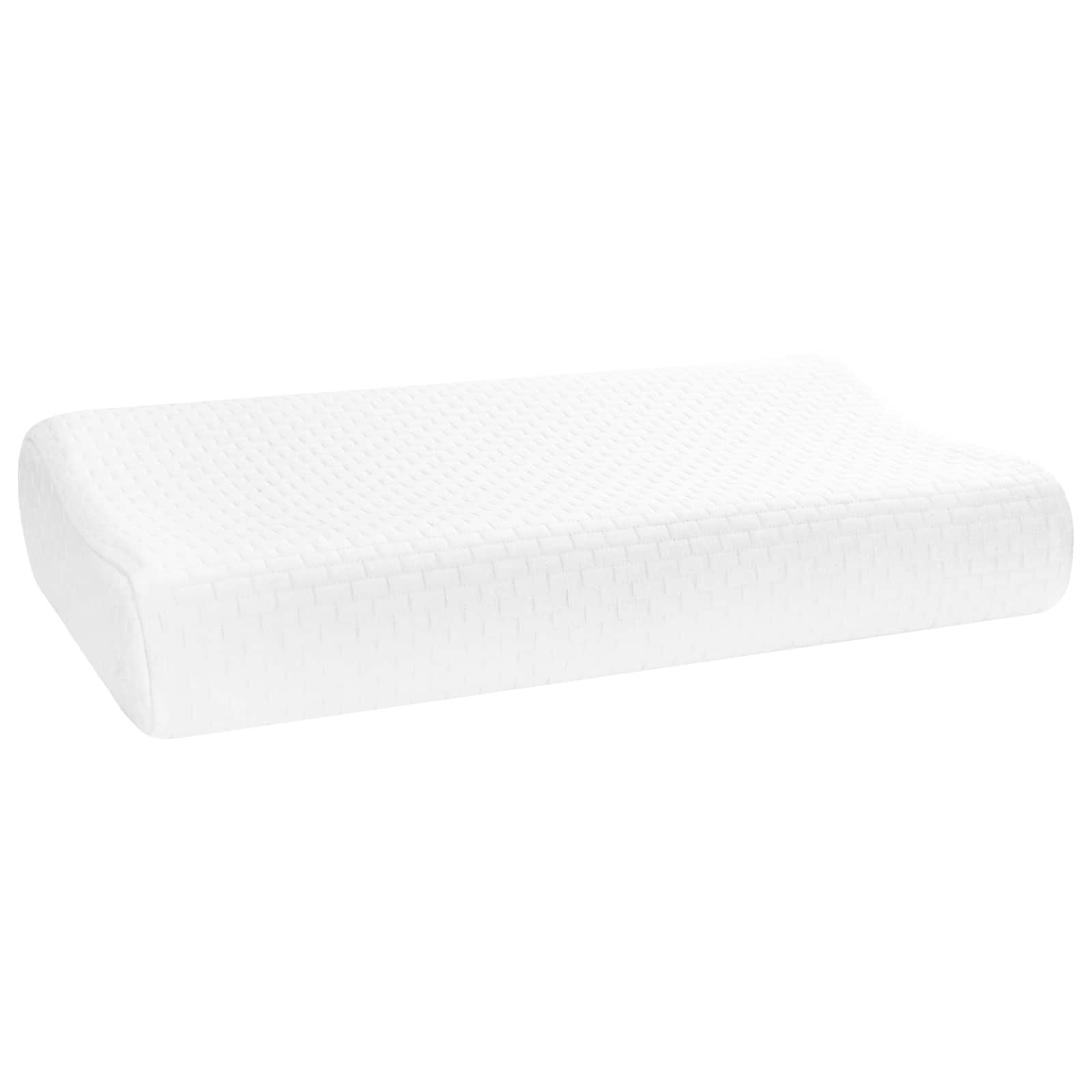 Schlafkissen Uni Weiß 60 x 37 x 12,5 cm Viscoschaum