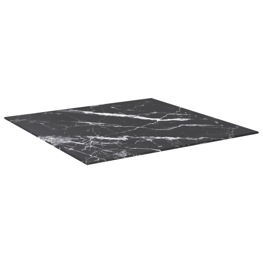 Tischplatte aus gehärtetem Glas quadratisch 700x700 mm