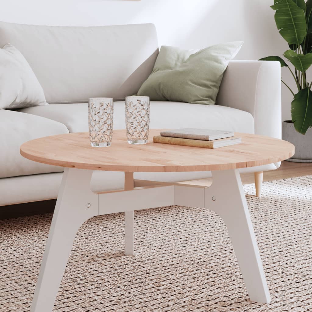 Tischplatte Ø30x1,5 cm Rund Massivholz Buche