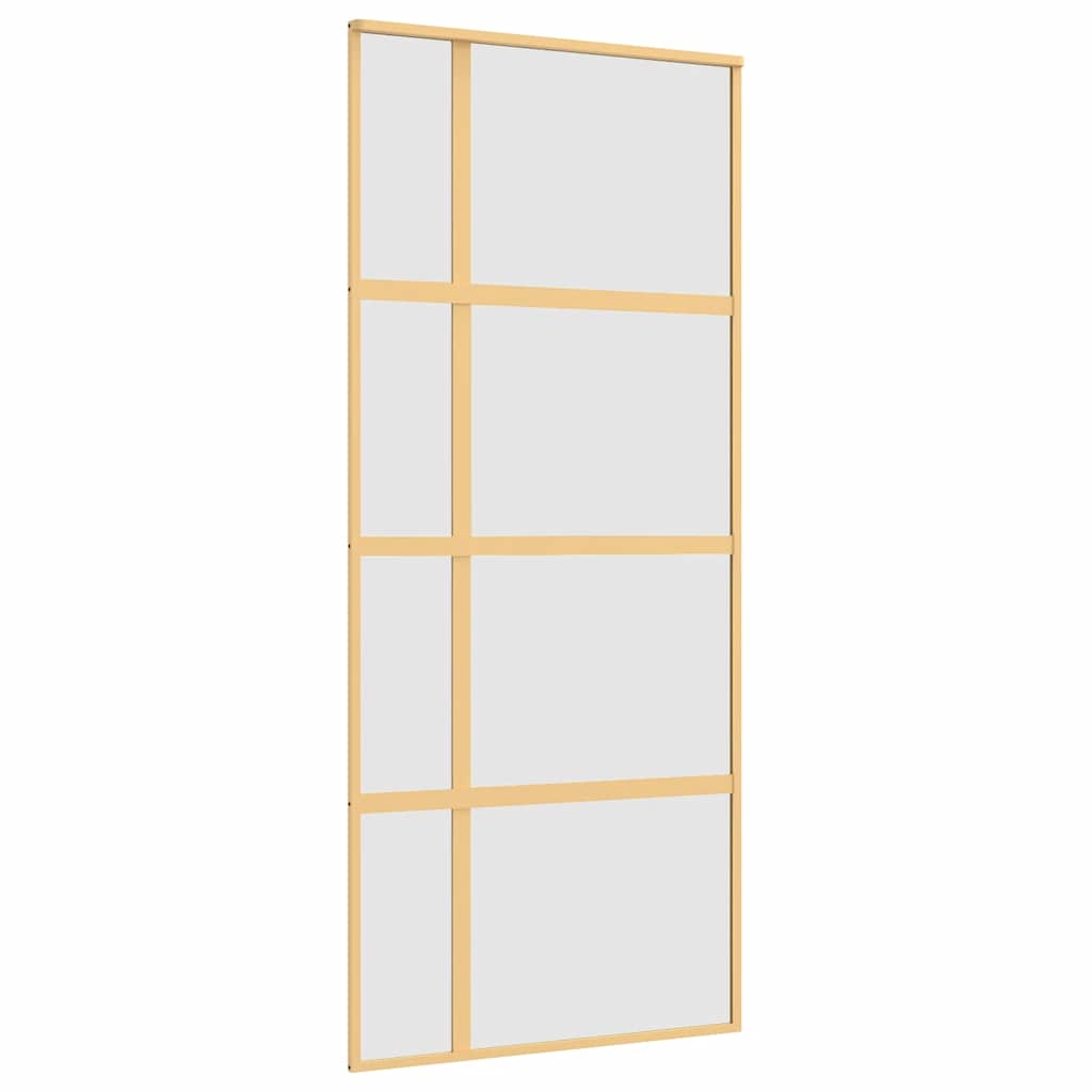 Schiebetür ESG-Glas und Aluminium 76x205 cm Schwarz