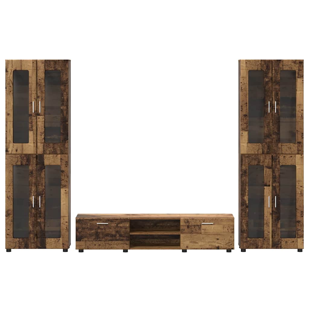 Highboard mit Regal FLORIN Weiß 60 x 35 x 182 cm Holzwerkstoff