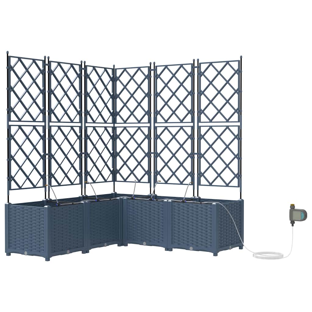 Garten-Pflanzgefäß 4 Stk. Braun 160 x 40 x 22 cm PP