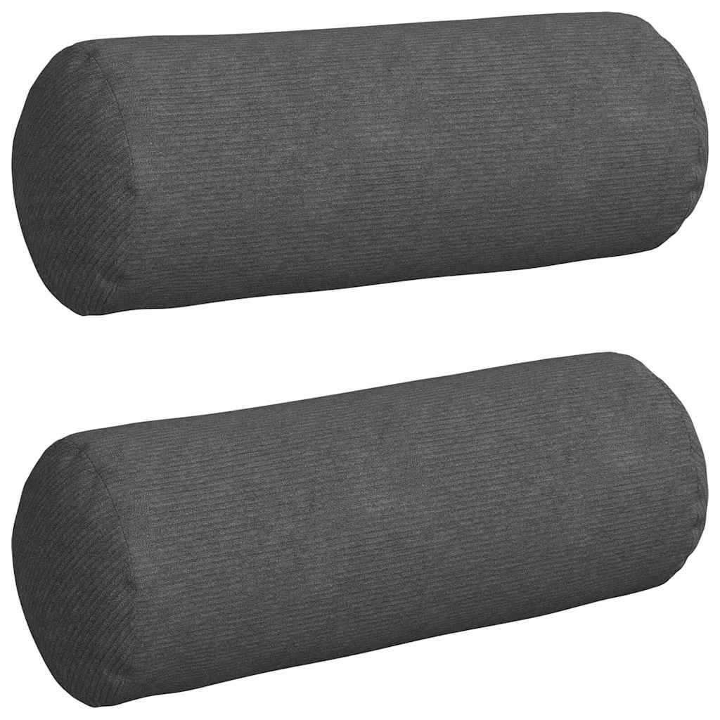 Bolsterkissen 2 pcs Hellgrau Ø 15 x 40 cm Cordstoff