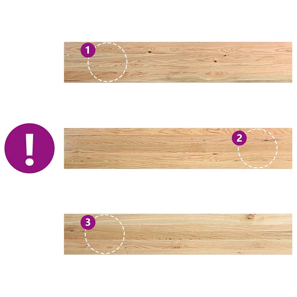 Fensterbänke 2 Stk. Unbehandelt 160x25x2 cm Massivholz Eiche