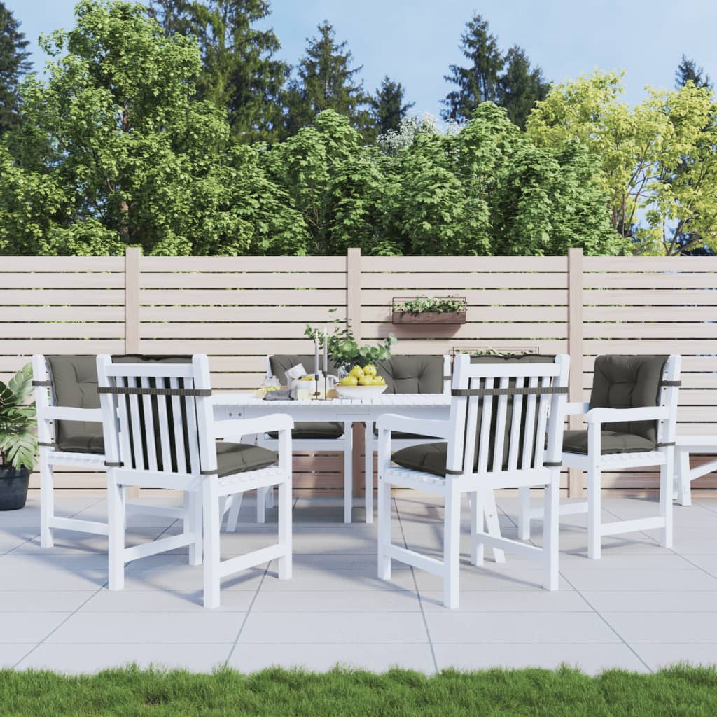 Niedriglehner-Auflagen 2 Stk Melange Anthrazit 100x50x7cm Stoff