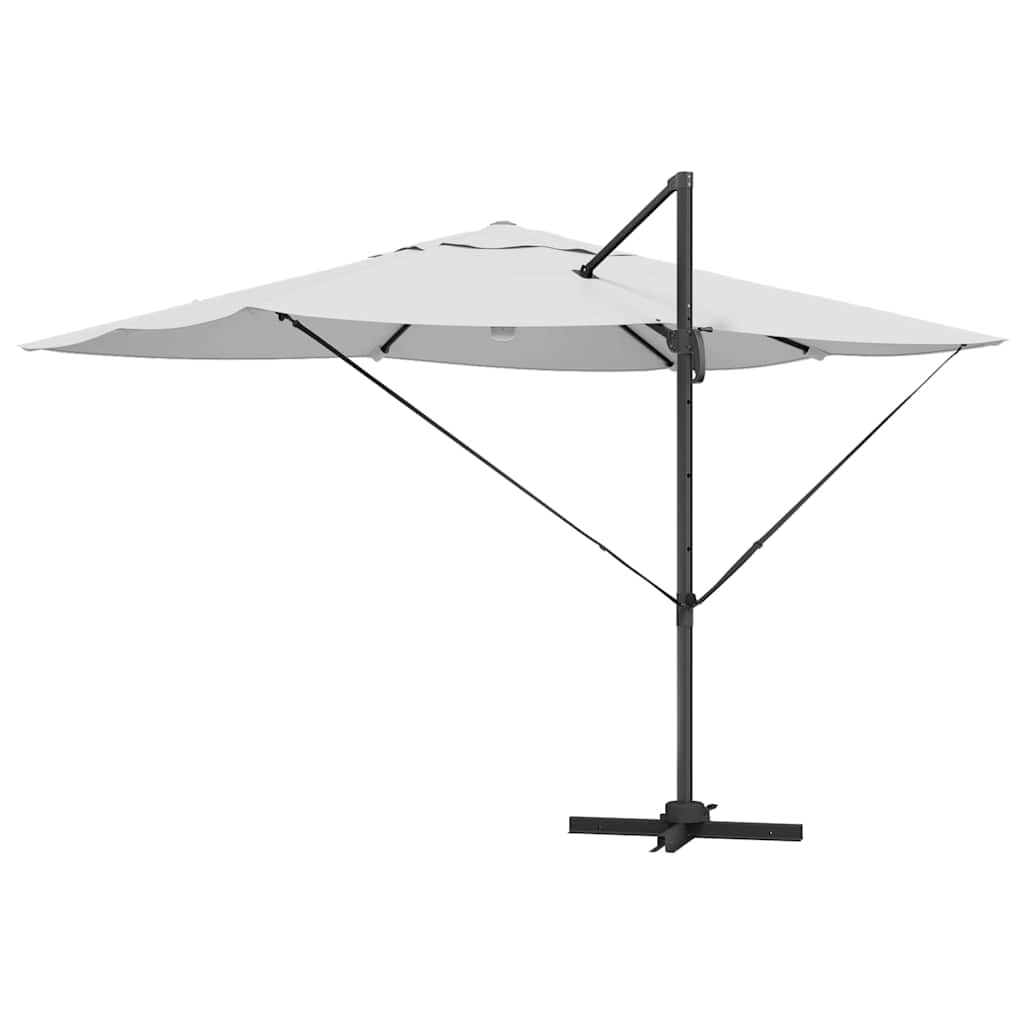 Sonnenschirm Sand 351 x 250 x 253 cm Polyester und Aluminium