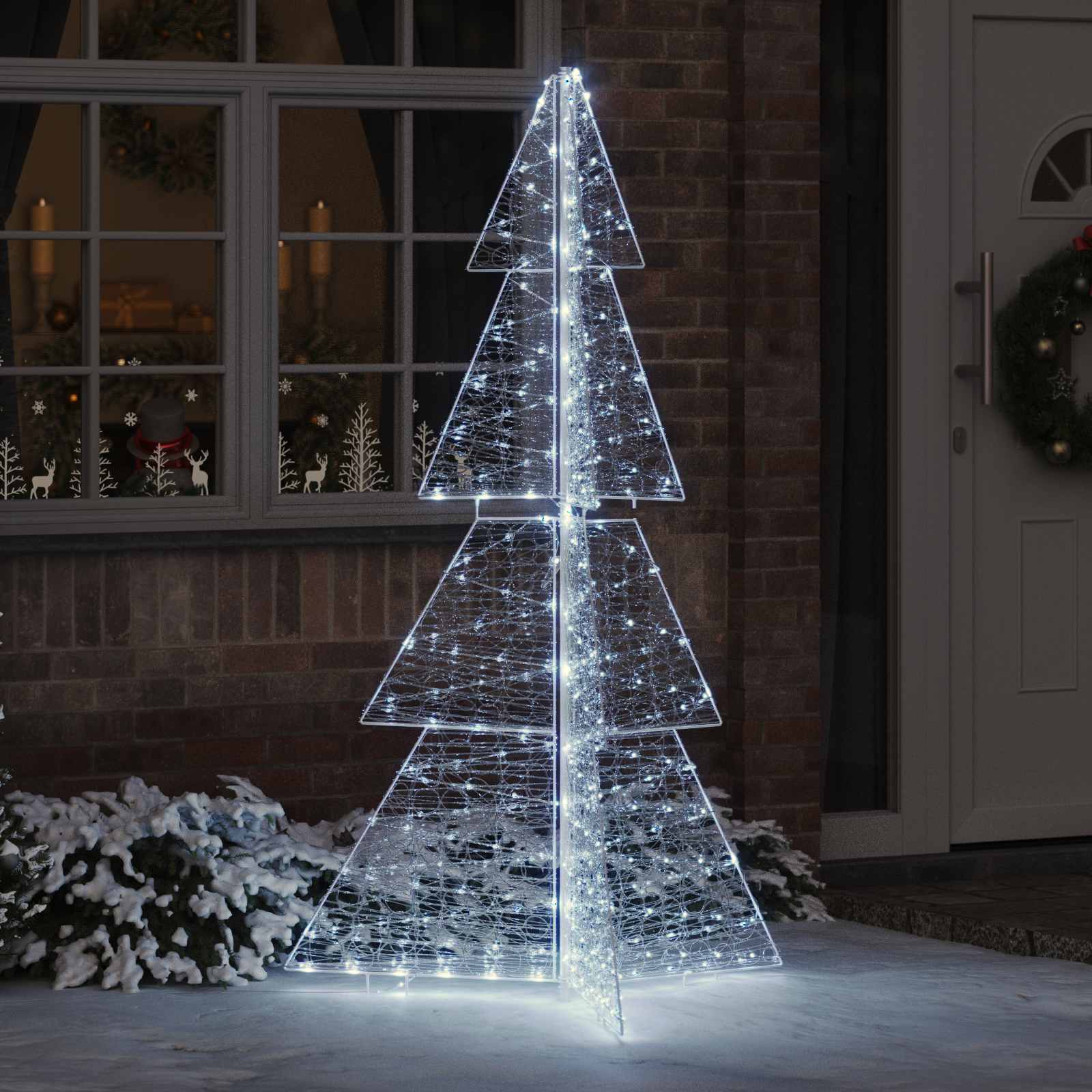 Weihnachtsbaum mit 100 LEDs Warmes Weiß 120 cm Acryl
