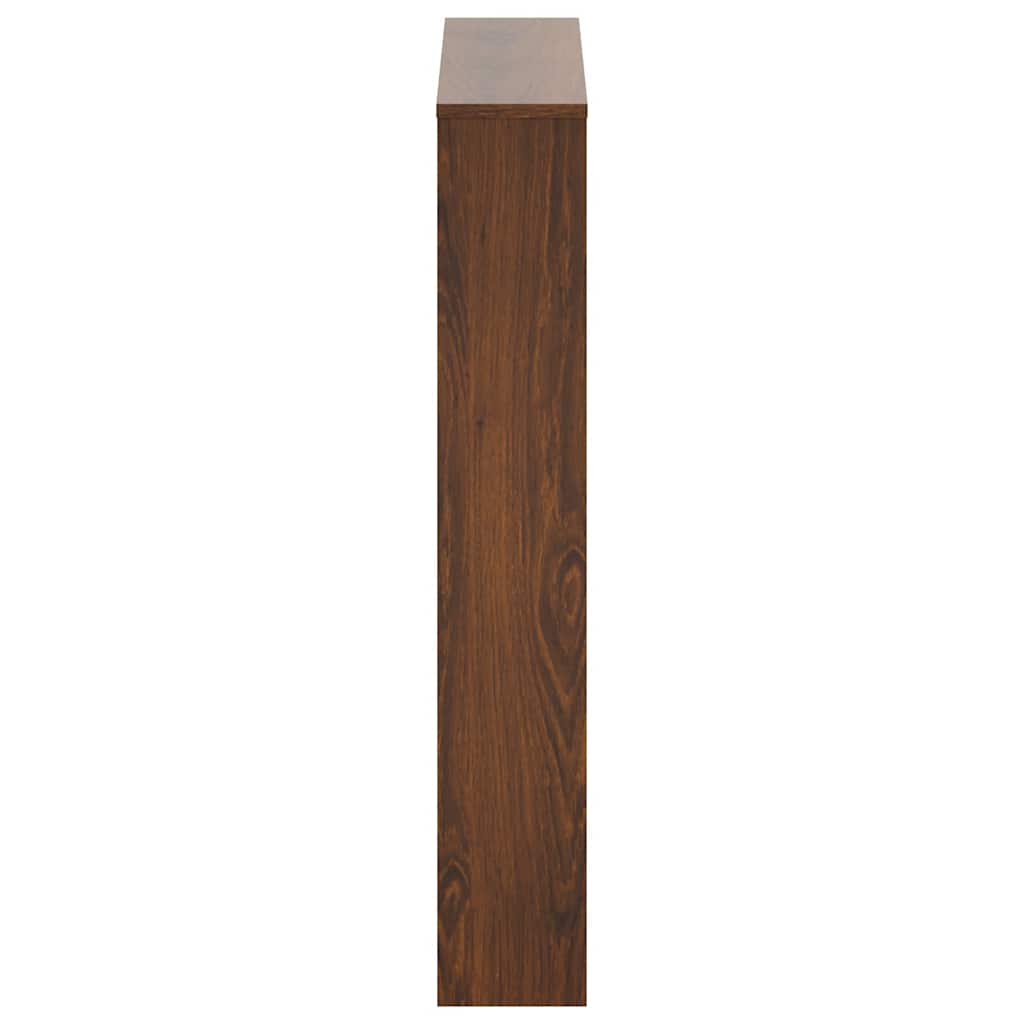 Schuhschrank mit 2 Fächern Spiegel Eiche-Optik 63x17x67 cm