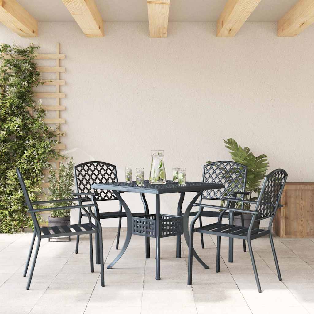 Gartenstuhl 2 pcs Anthrazit 56 x 65 x 89 cm Stahl