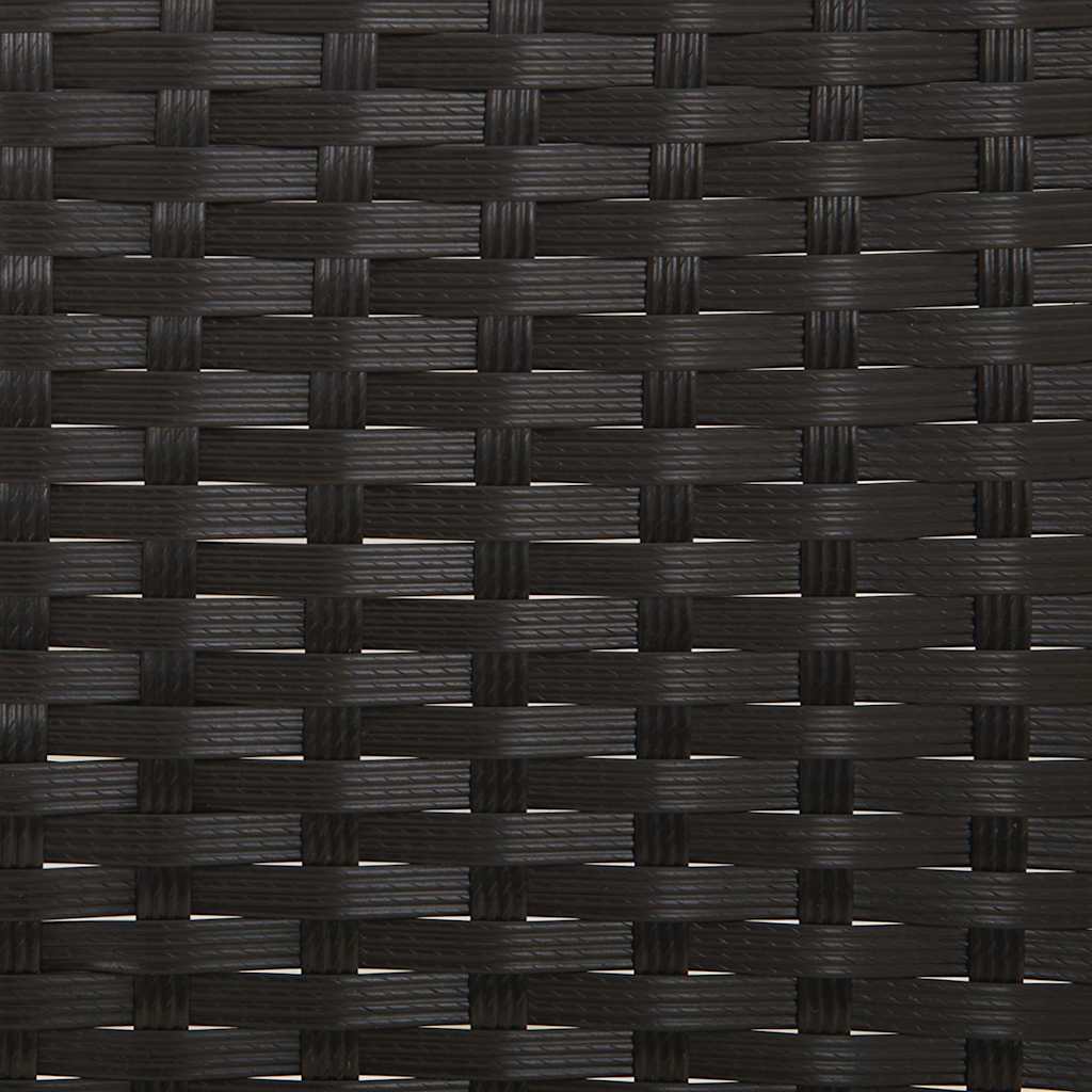 Gartenbank 2-Sitzer mit Kissen Braun Poly Rattan