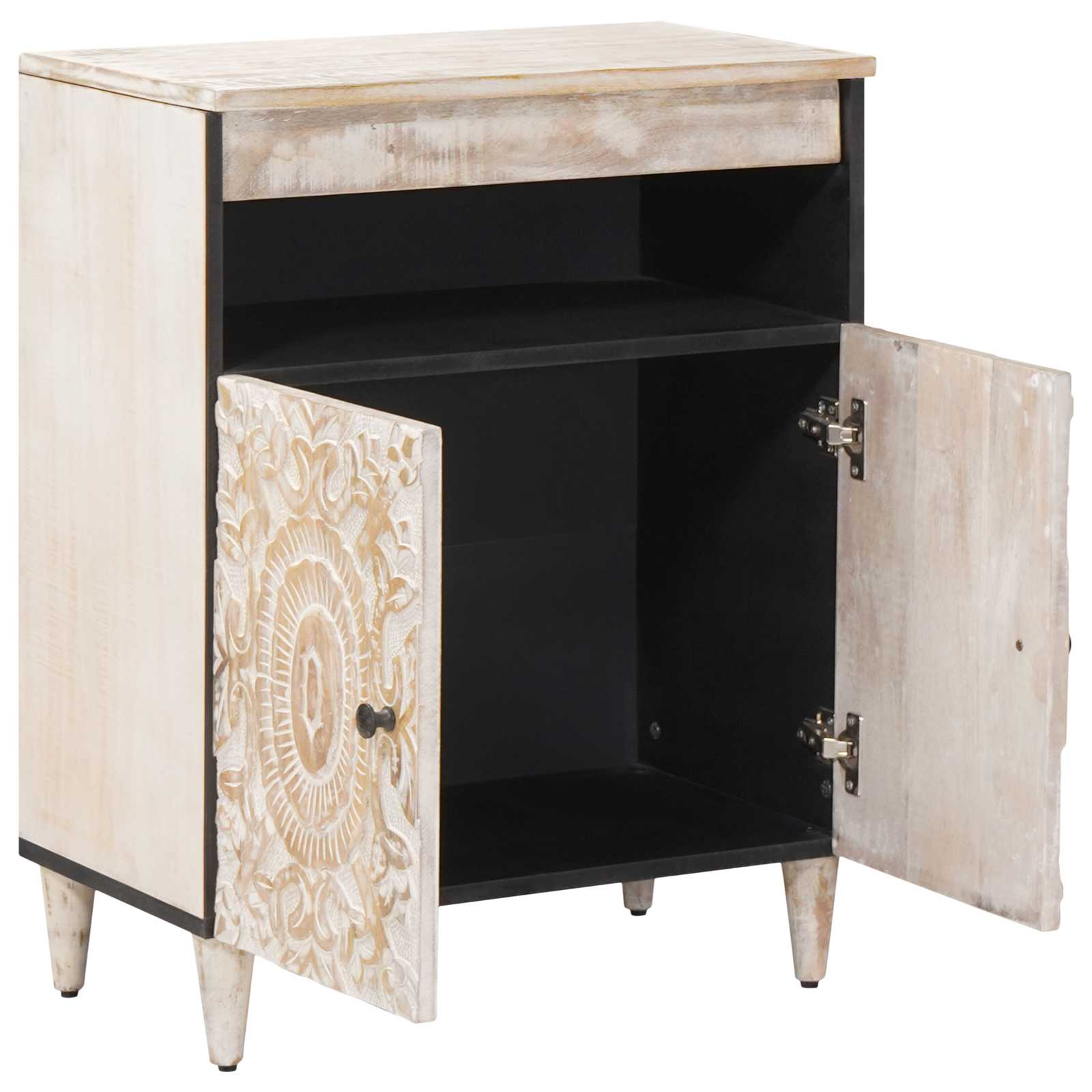 Sideboard mit Speicher Braun 60 x 33,5 x 75 cm Massivholz Mango
