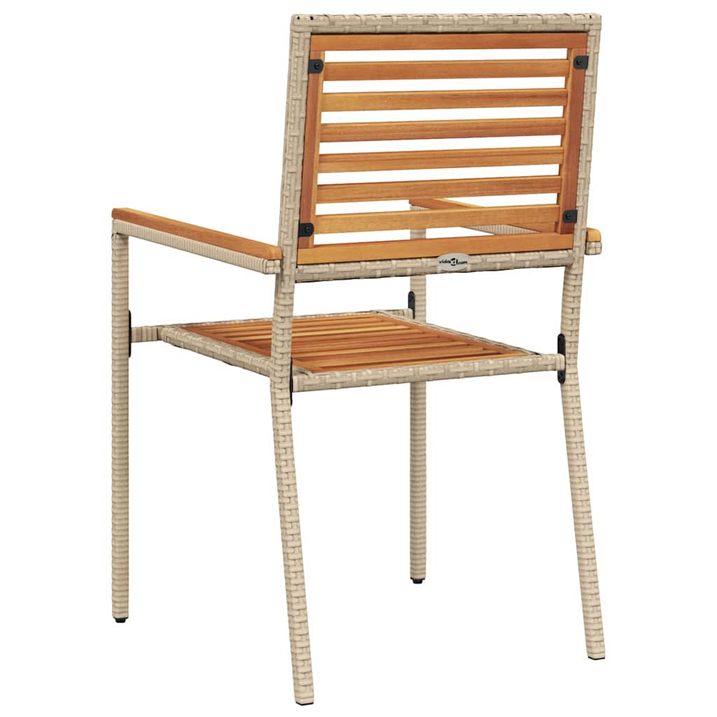 Garten Stapelstühle 4 pcs Braun und Schwarz 54 x 56 x 90 cm