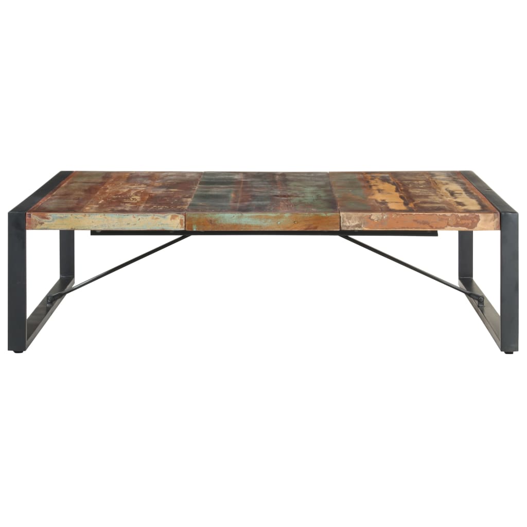 Couchtisch 140x140x40 cm Raues Mangoholz