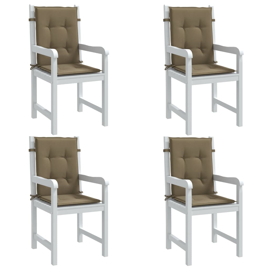 Niedriglehner-Auflagen 2 Stk Melange Anthrazit 100x50x7cm Stoff