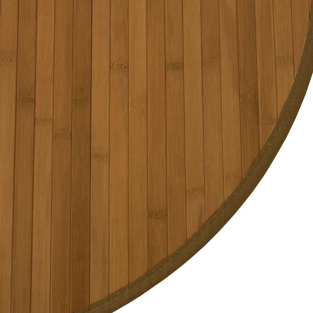 Teppich Rund Schwarz 60 cm Bambus