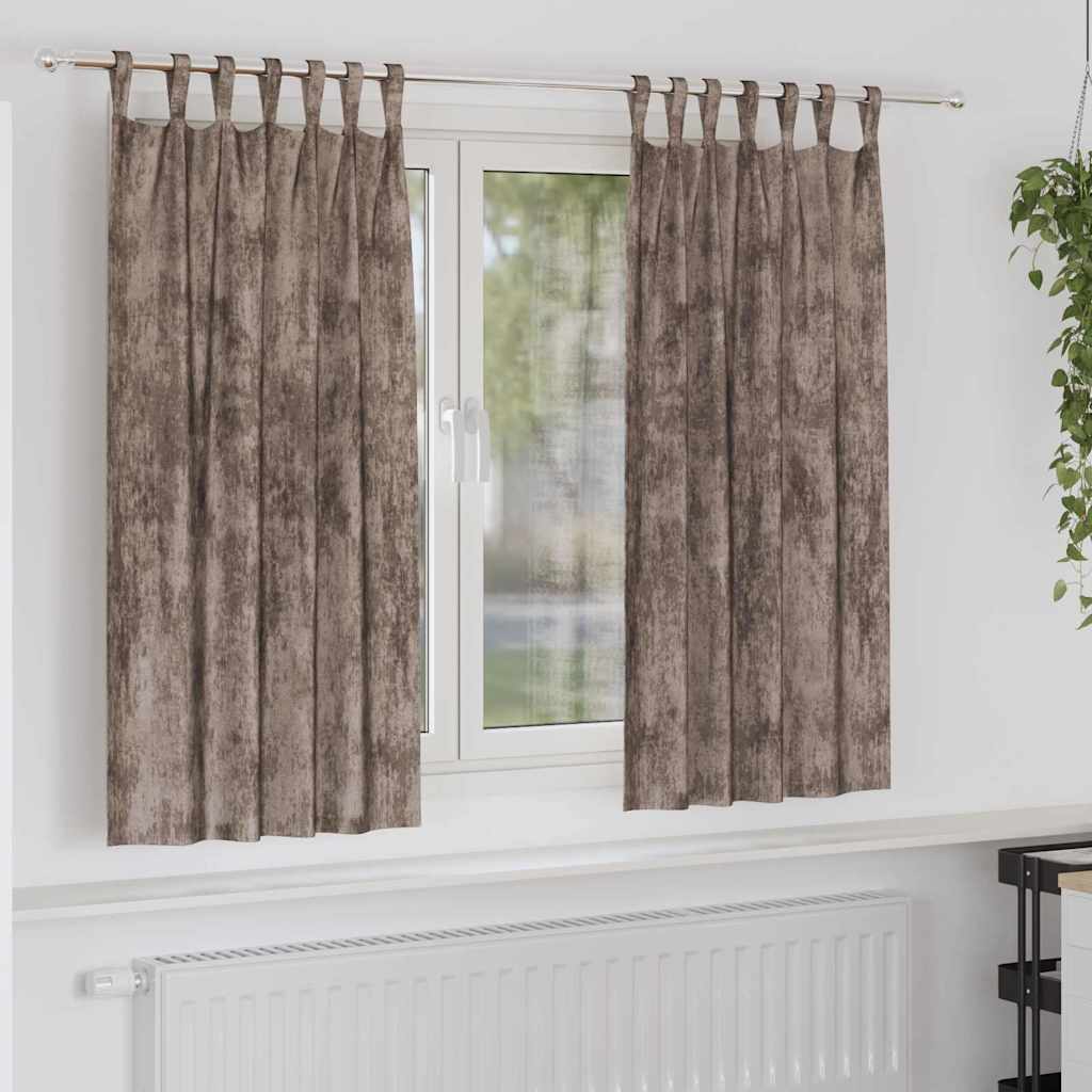 Samtvorhänge mit Vorhängen 2 pcs Weinrot 140 x 140 cm Samt