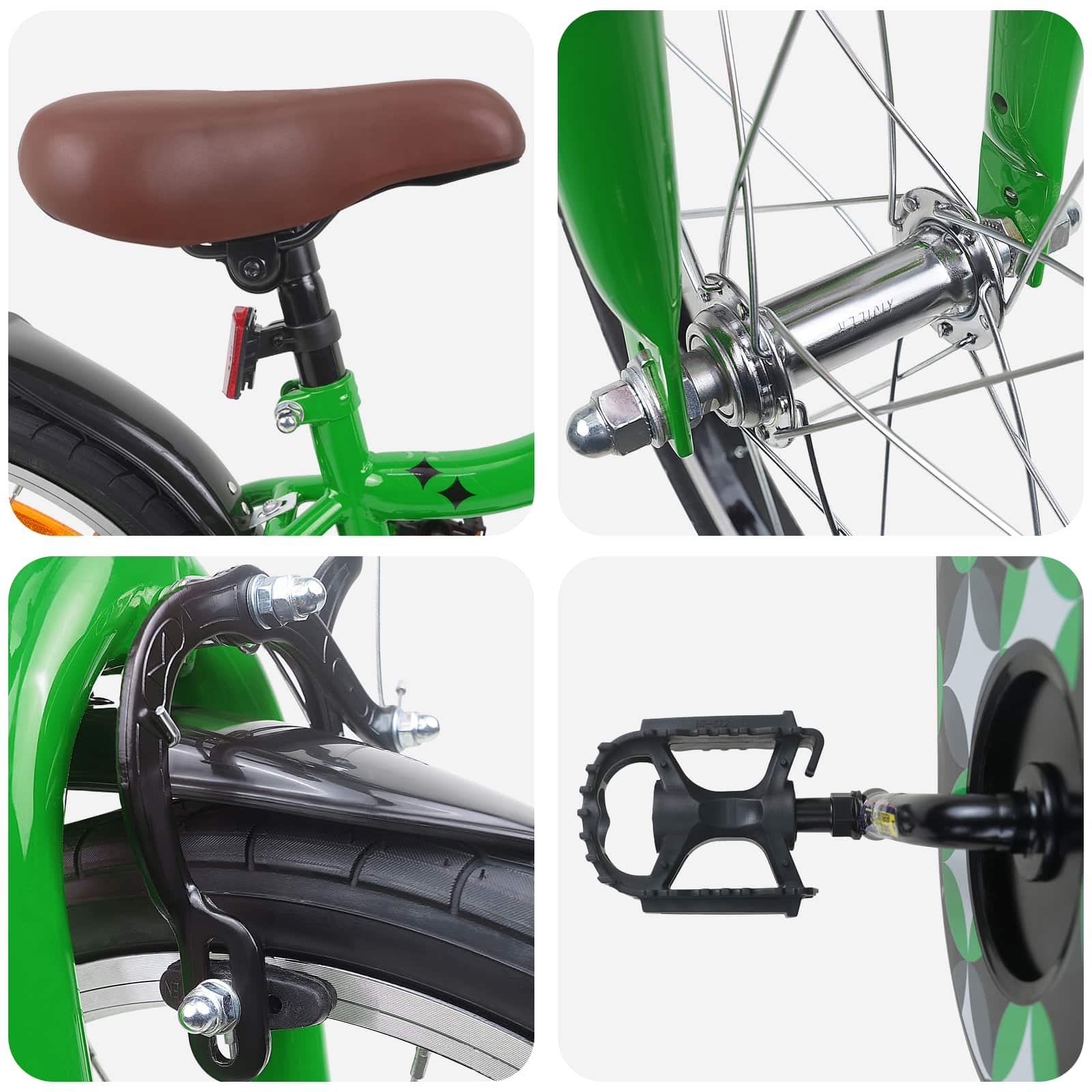 Kinderfahrrad 12 Zoll für 2-4 Jahre alt Schwarz
