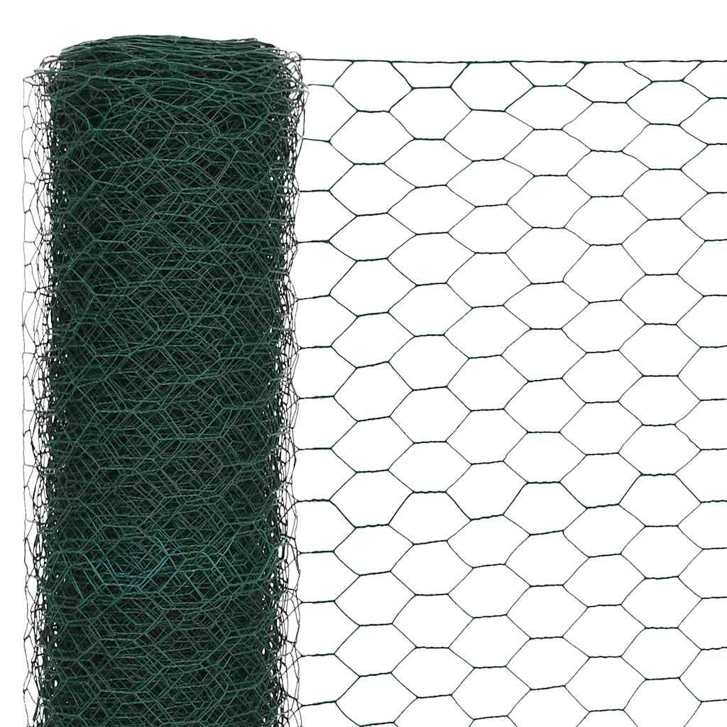Drahtzaun mit PVC-Beschichtung 25x0,75 m Grün