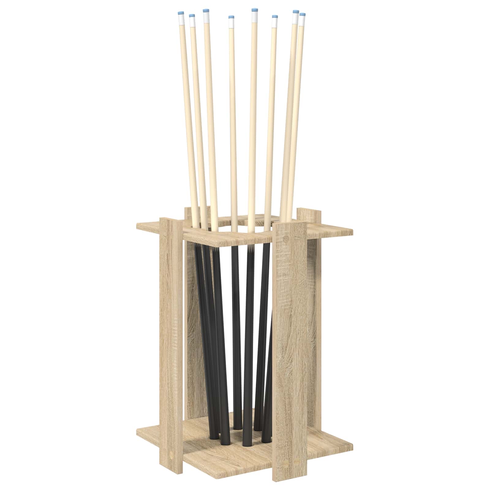 Billardqueue-Ständer Holzwerkstoff 42 x 43 x 60 cm Weiß