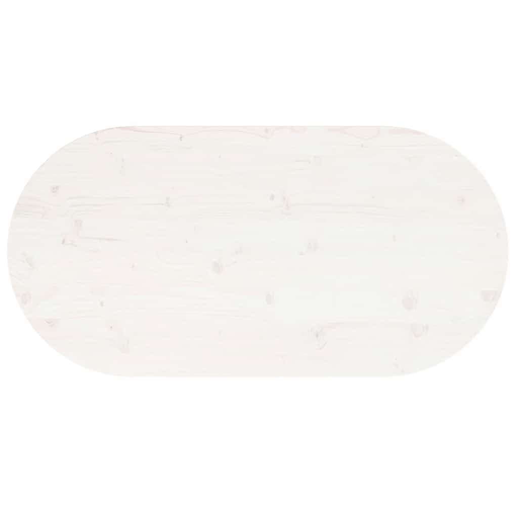 Tischplatte 60x30x2,5 cm Massivholz Kiefer Oval