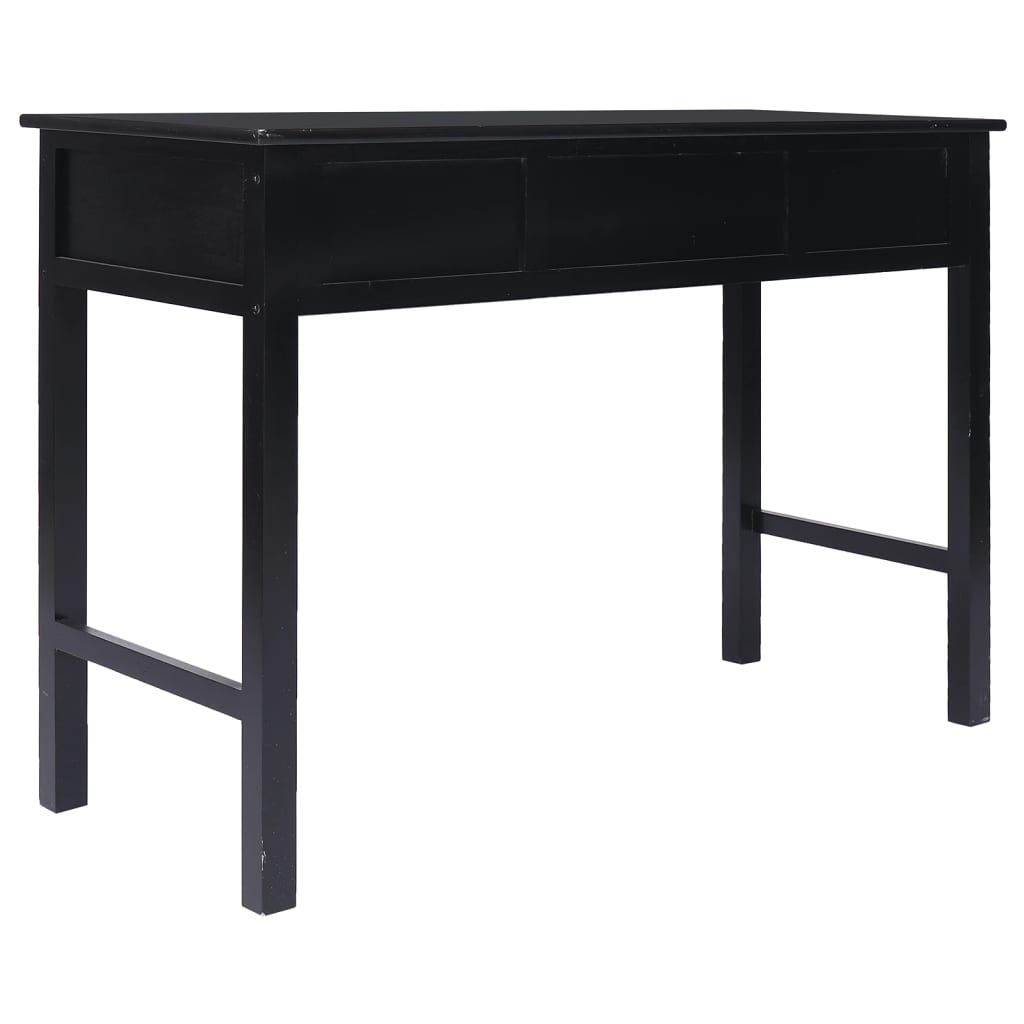 Schreibtisch Weiß 108x45x76 cm Massivholz Paulownia