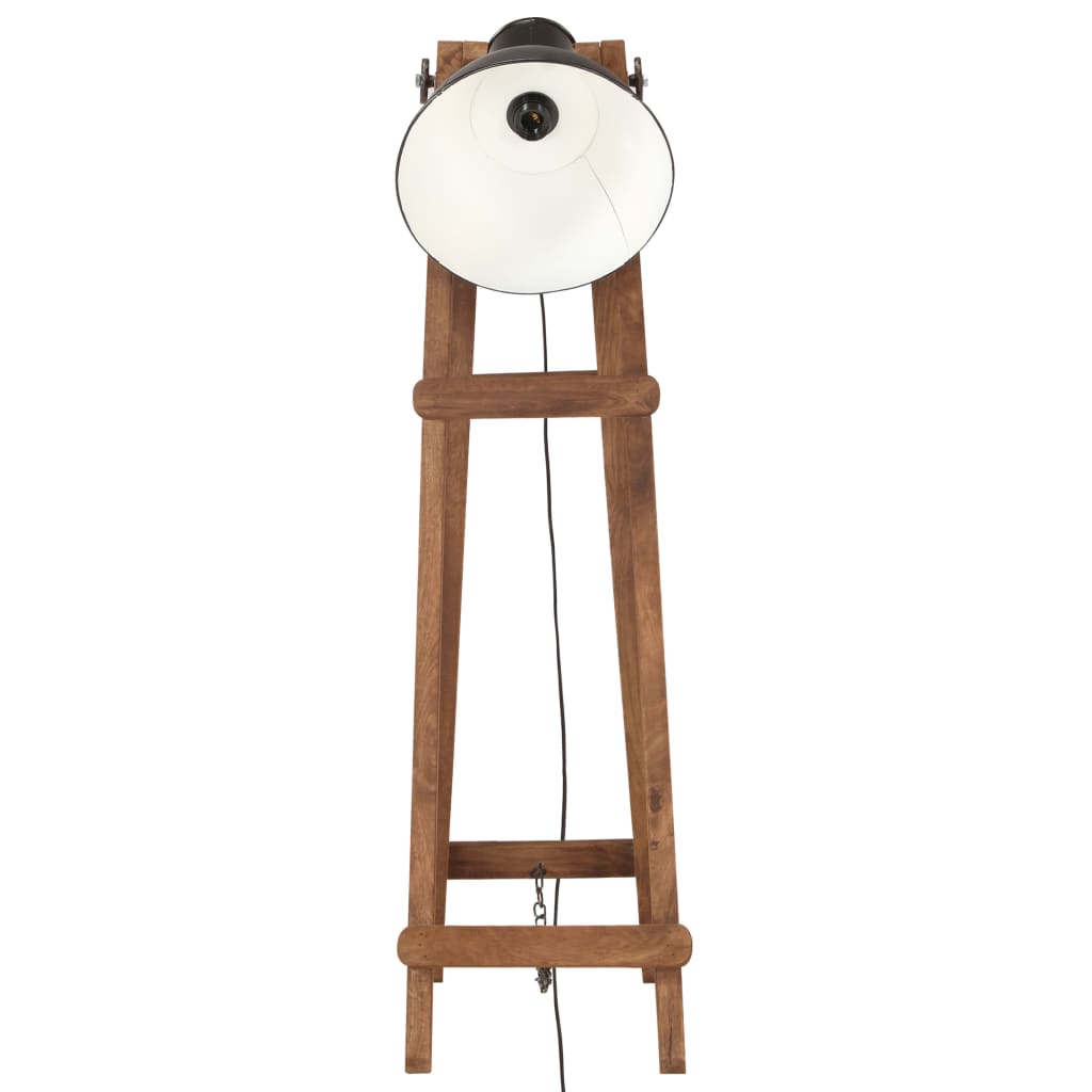 Stehlampe Silbern E27 Mango Massivholz