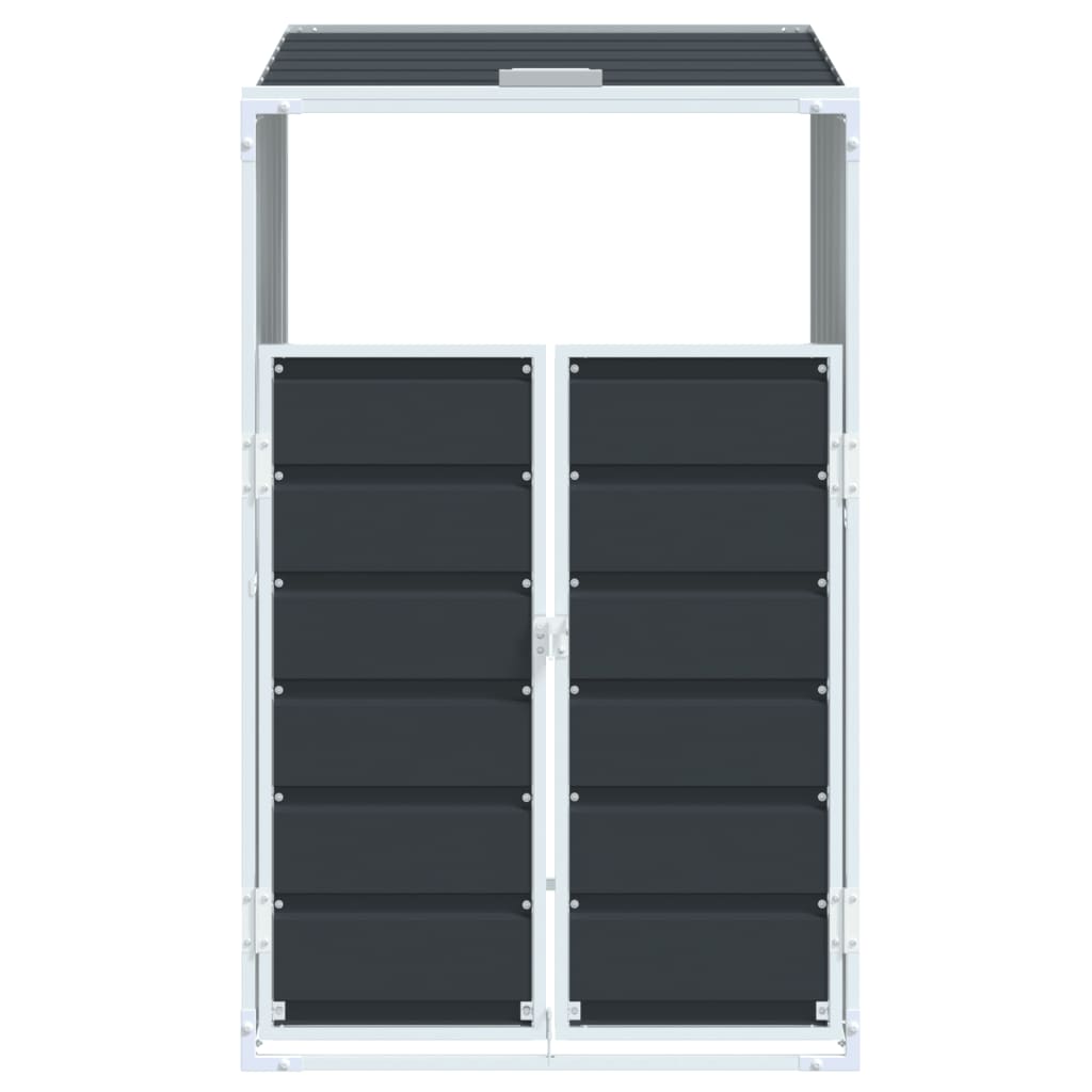 Mülltonnenbox für 1 Tonne Grün 72x81x115 cm Stahl