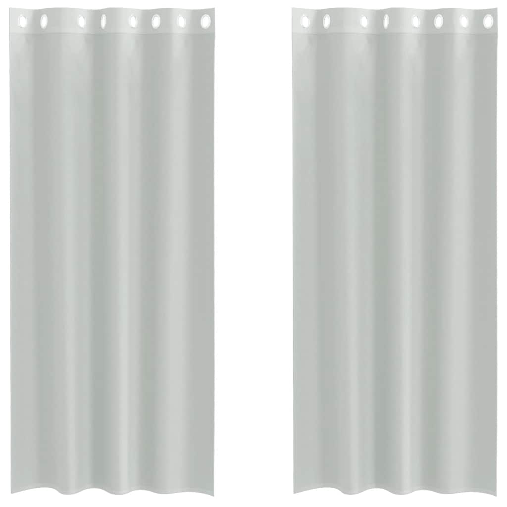 Voile Vorhänge mit Ösen 2 Stk. Apfelgrün 140x140 cm