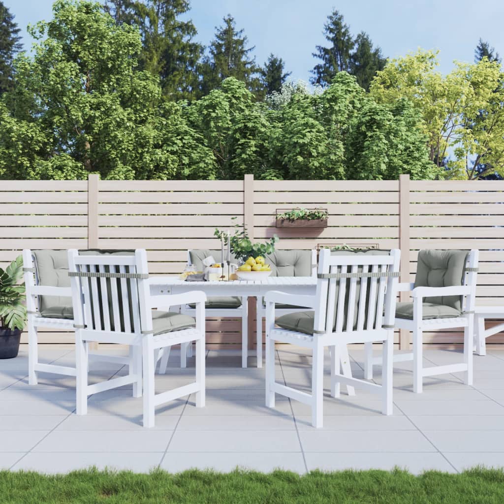 Niedriglehner-Auflagen 2 Stk Melange Anthrazit 100x50x7cm Stoff