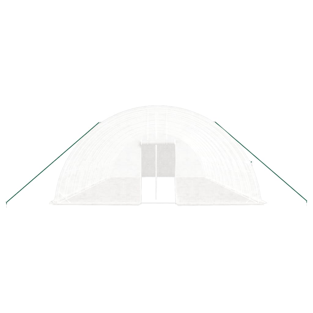 Gewächshaus mit Stahlrahmen Grün 24 m² 6x4x2,85 m