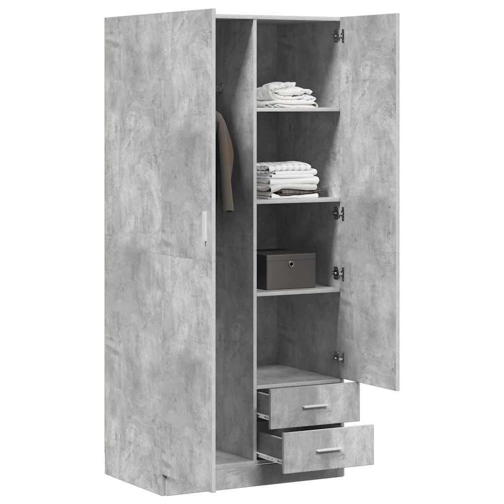 Kleiderschrank Weiß 80x52x180 cm Holzwerkstoff