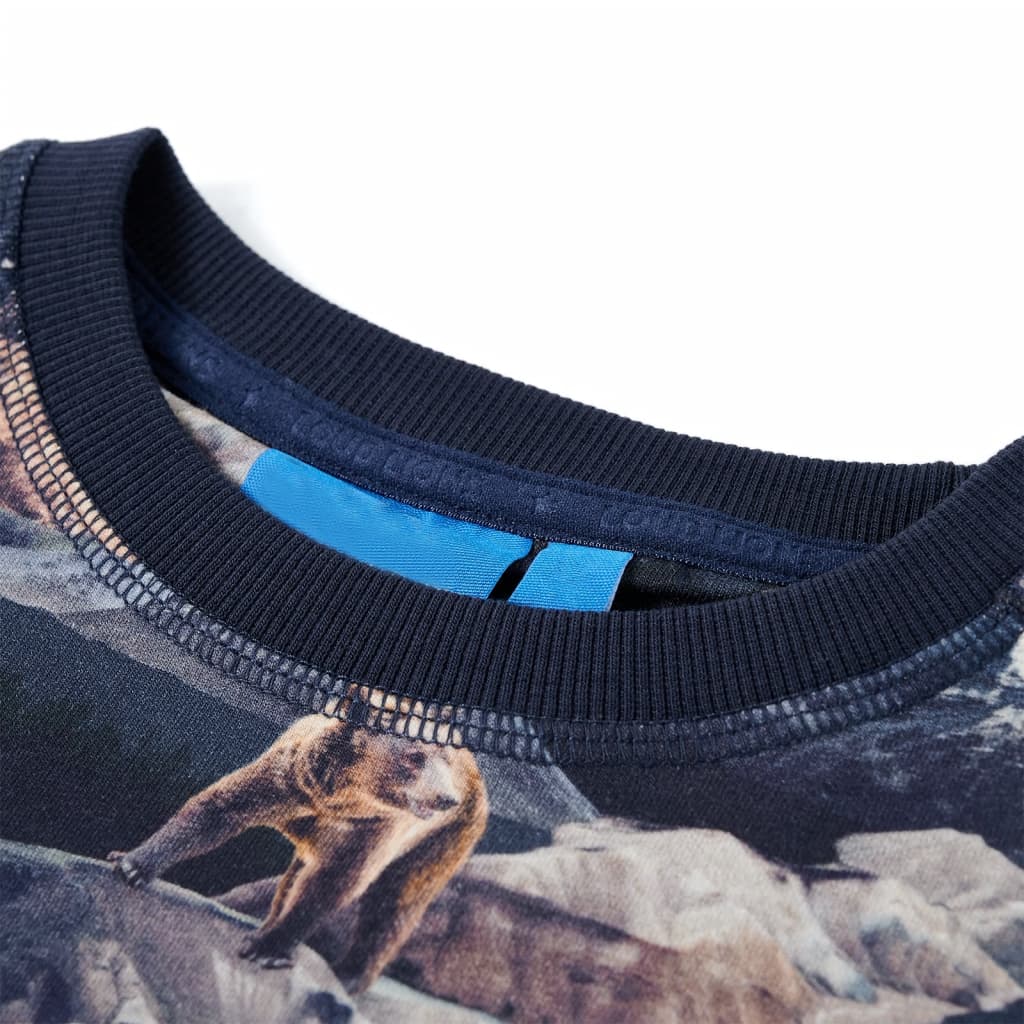 Kinder-Sweatshirt Marineblau 140