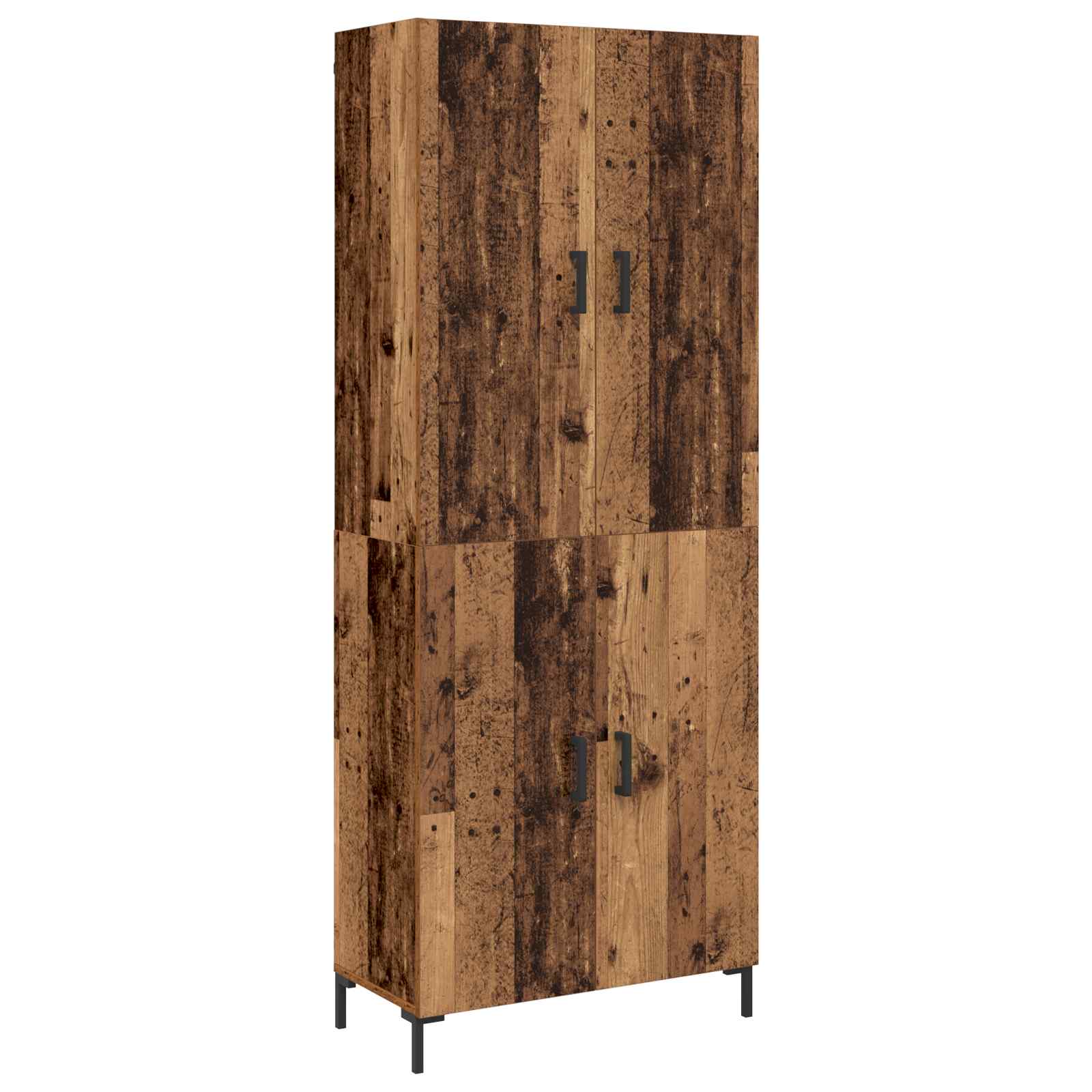Highboard Betongrau 69,5x34x180 cm Holzwerkstoff