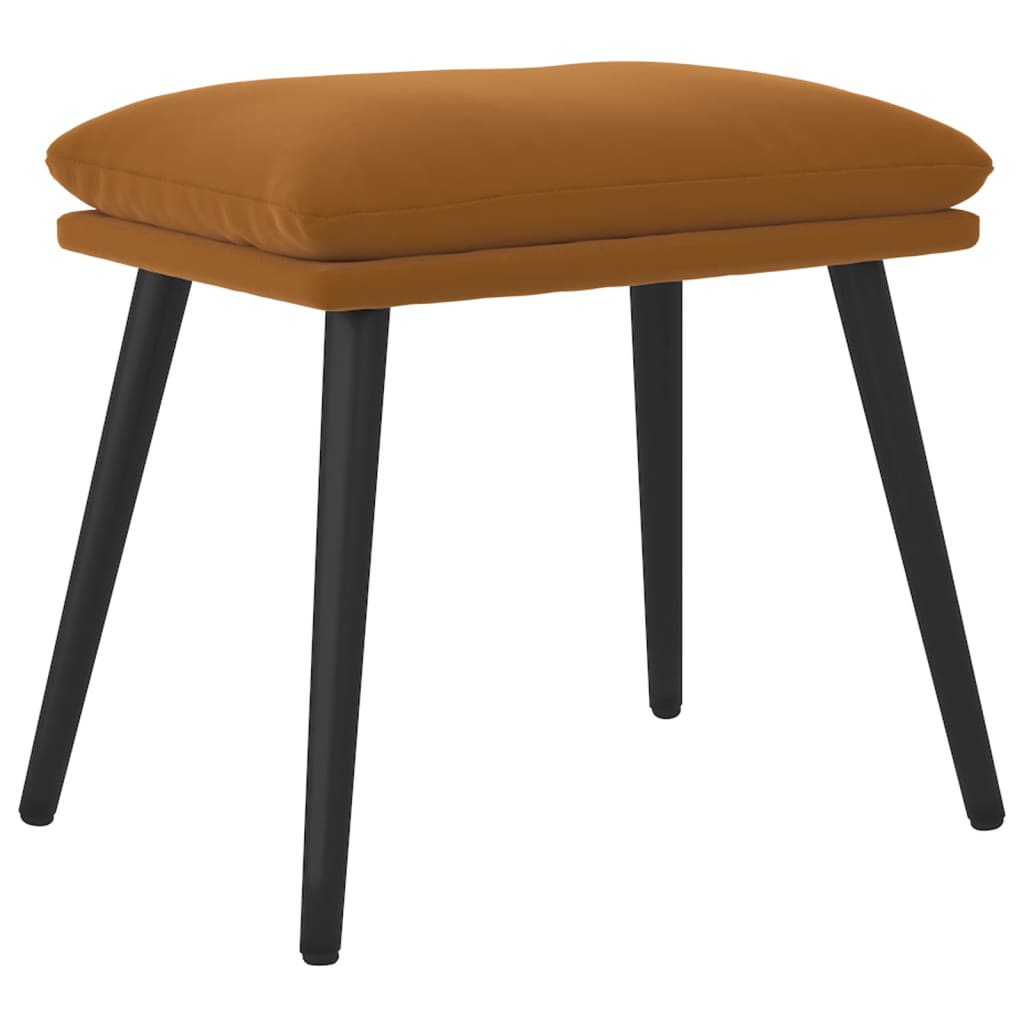 Fußhocker Hellgrau 45x29,5x35 cm Samt