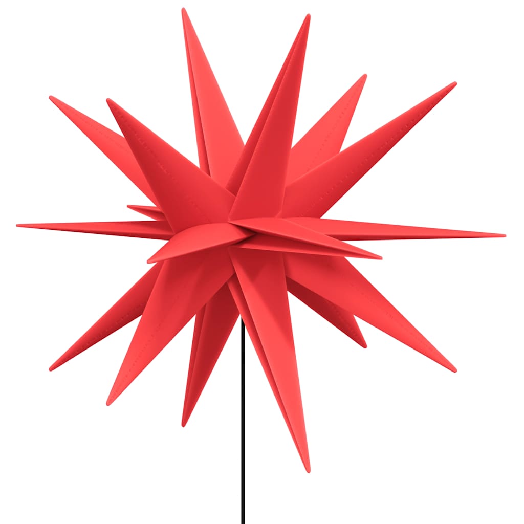 LED-Weihnachtssterne 3 Stk. mit Erdspießen Faltbar Gelb 57 cm