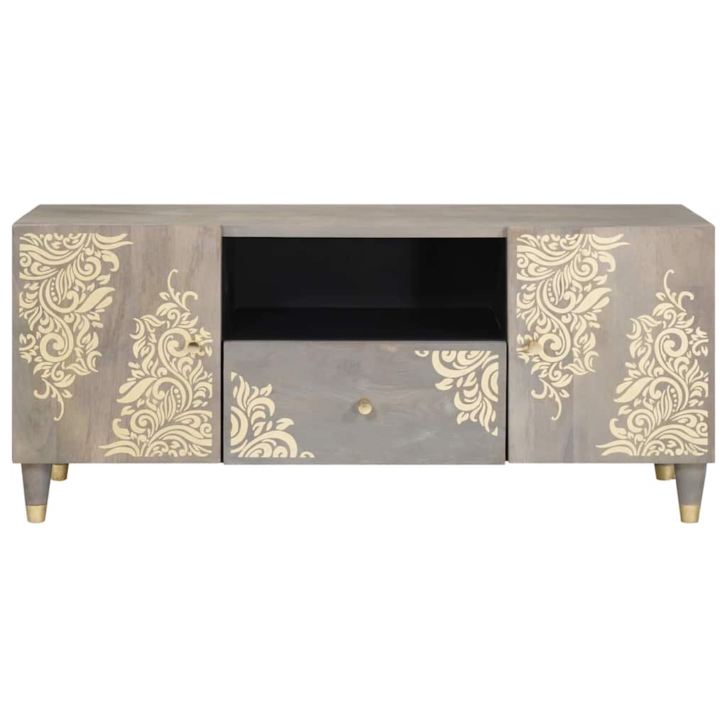 TV-Schränk mit Tür Honigbraun 105 x 33 x 46 cm Massivholz Mango