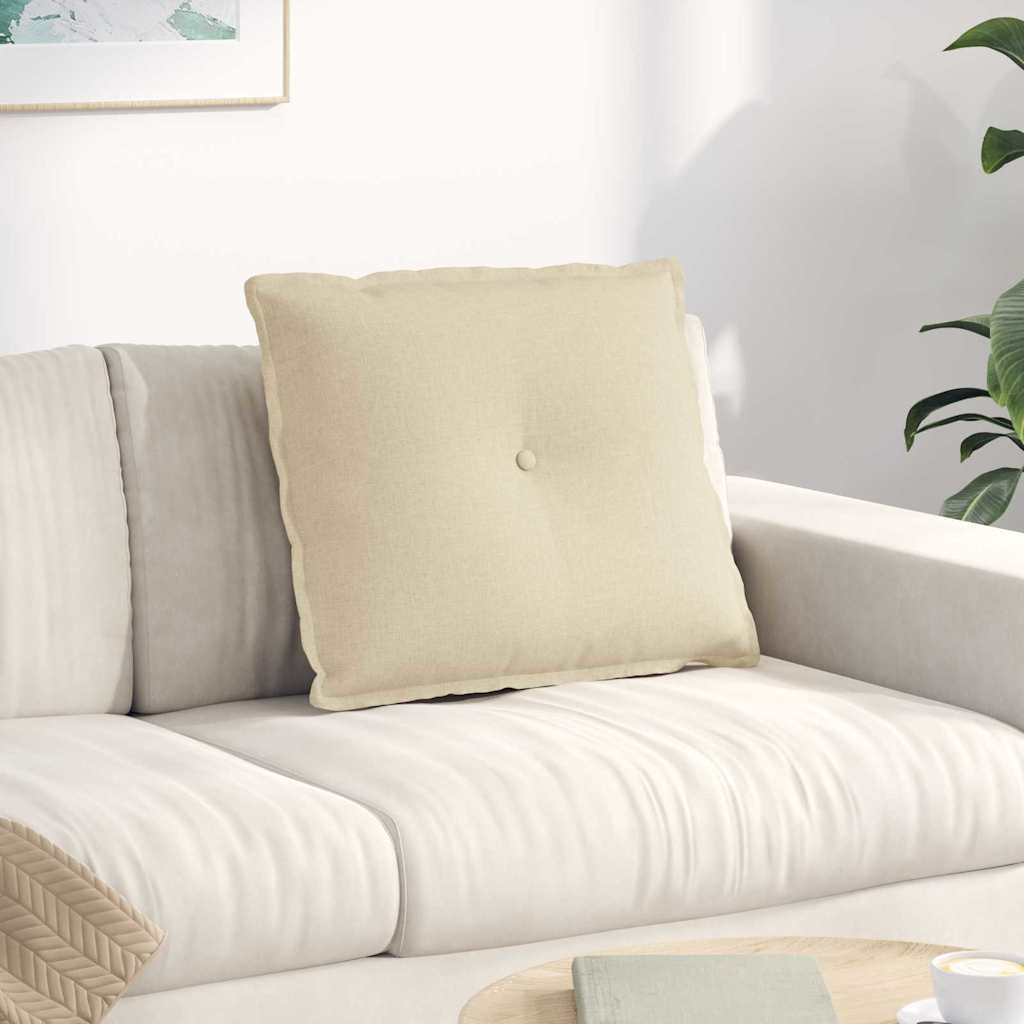 Rückenkissen Hellgrau 50 x 19 x 45 cm Stoff