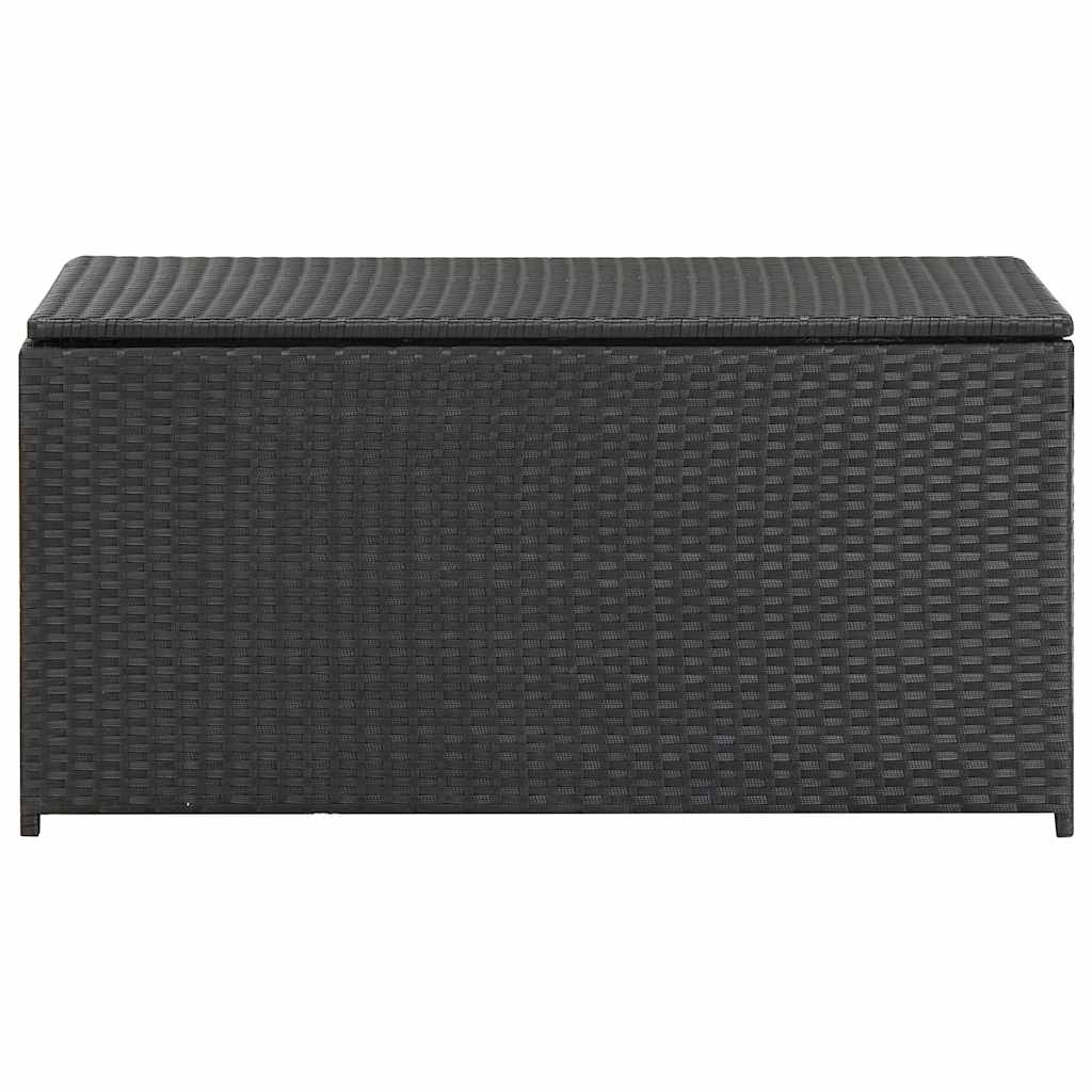Gartentruhe Schwarz 283L Poly Rattan
