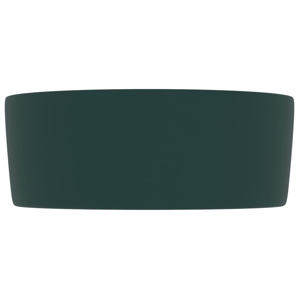Luxuriöses Waschbecken Rund Matt Weiß 40x15 cm Keramik