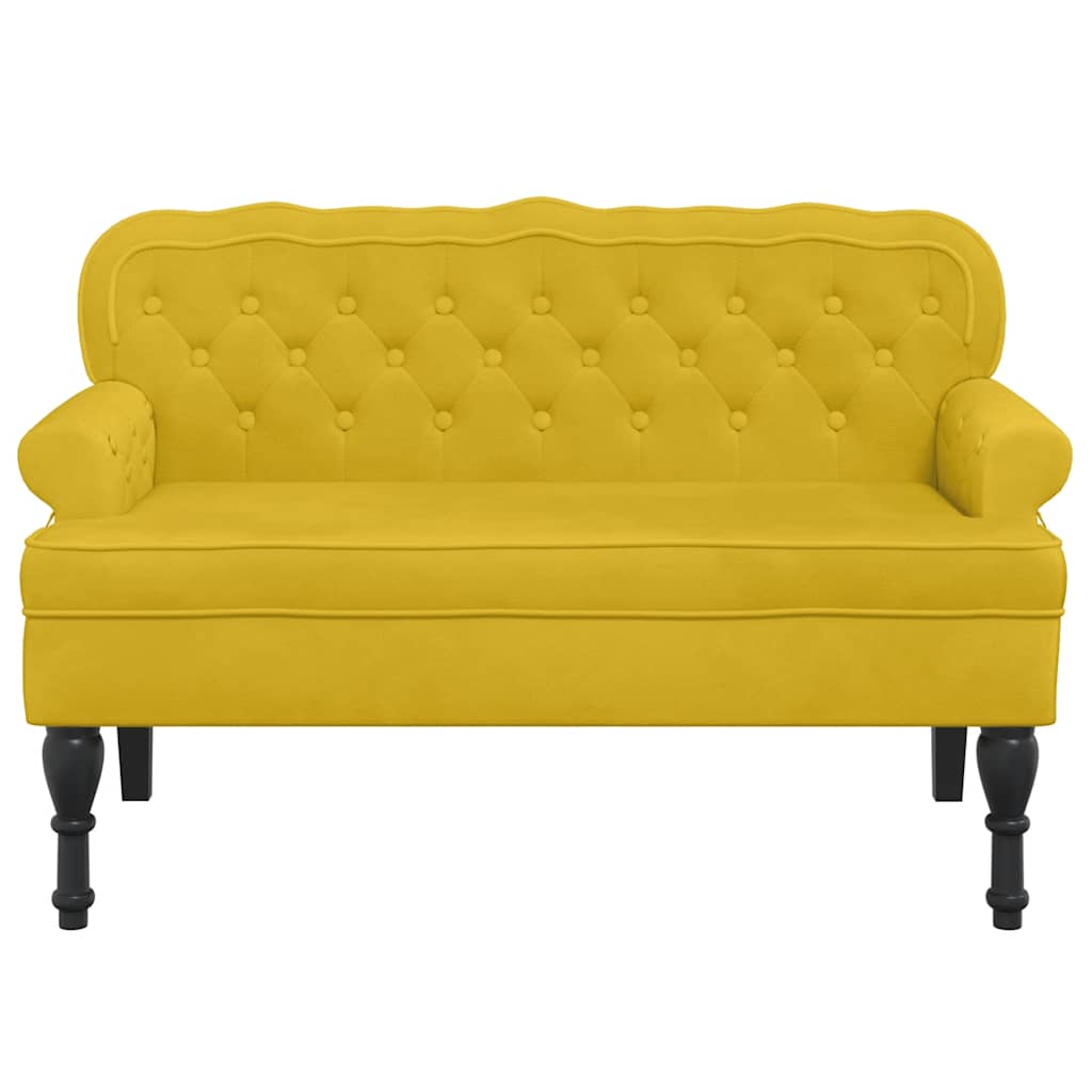 Sitzbank mit Rückenlehne Dunkelgrau 119,5x64,5x75 cm Samt