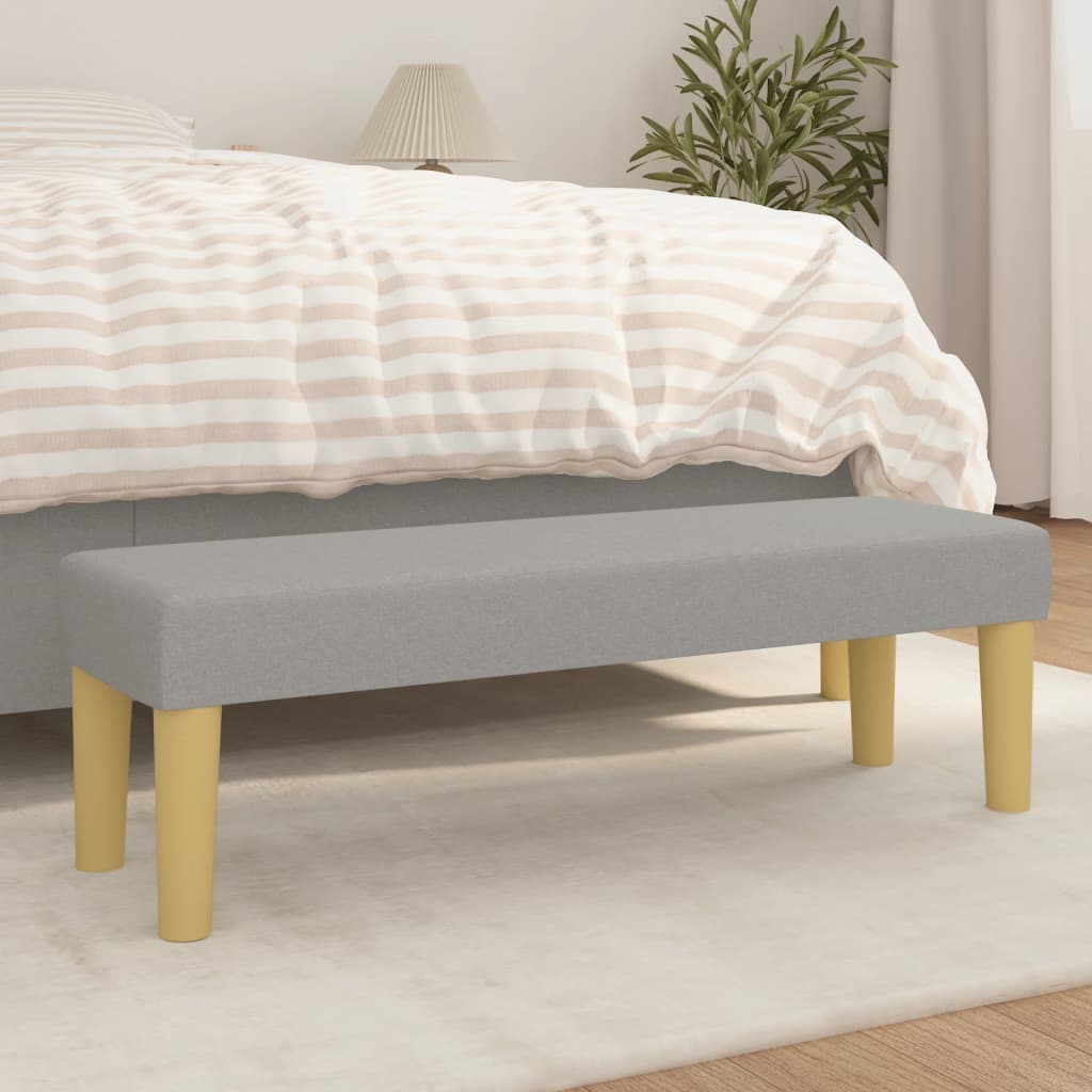 Sitzbank Hellgrau 70x30x30 cm Stoff