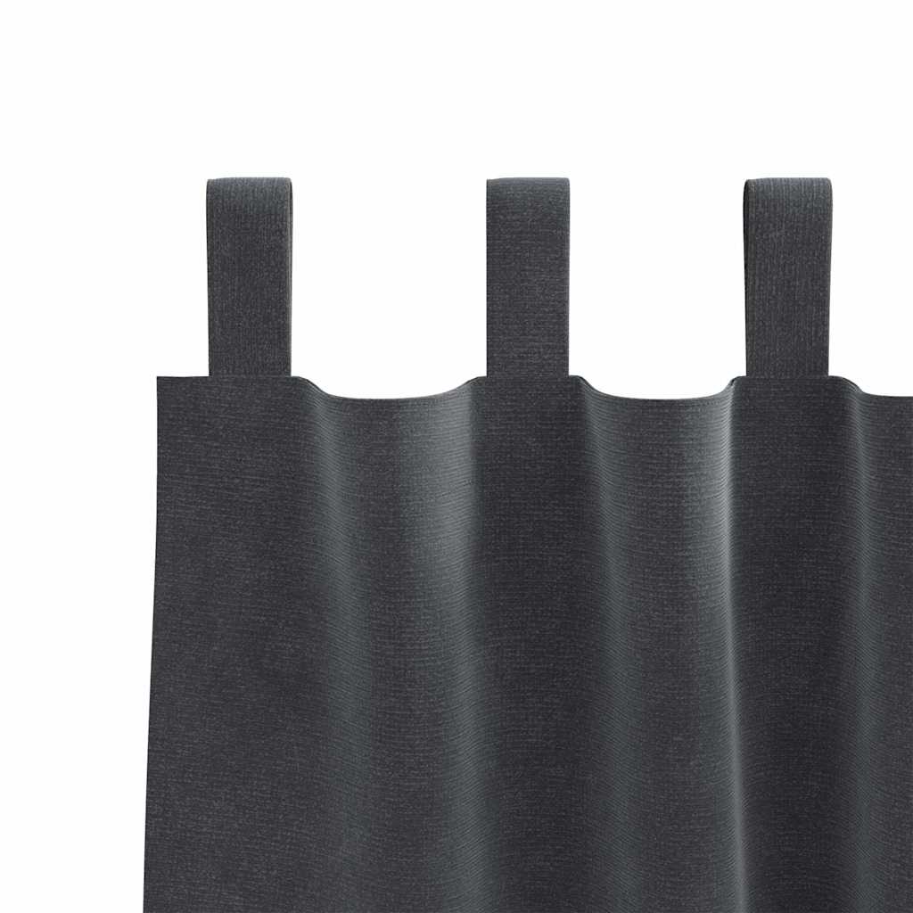 Verdunkelungsvorhänge 2 pcs Schwarz 140 x 140 cm Samt