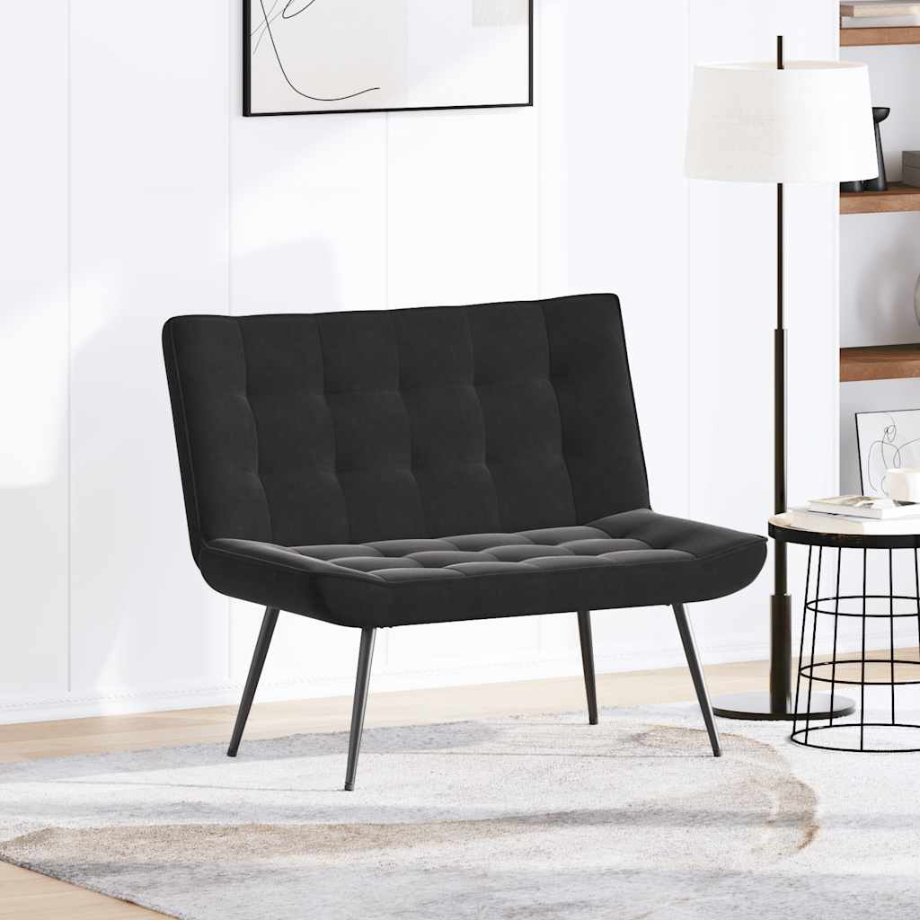 Sitzbank Hellgrau 110x74x84 cm Samt