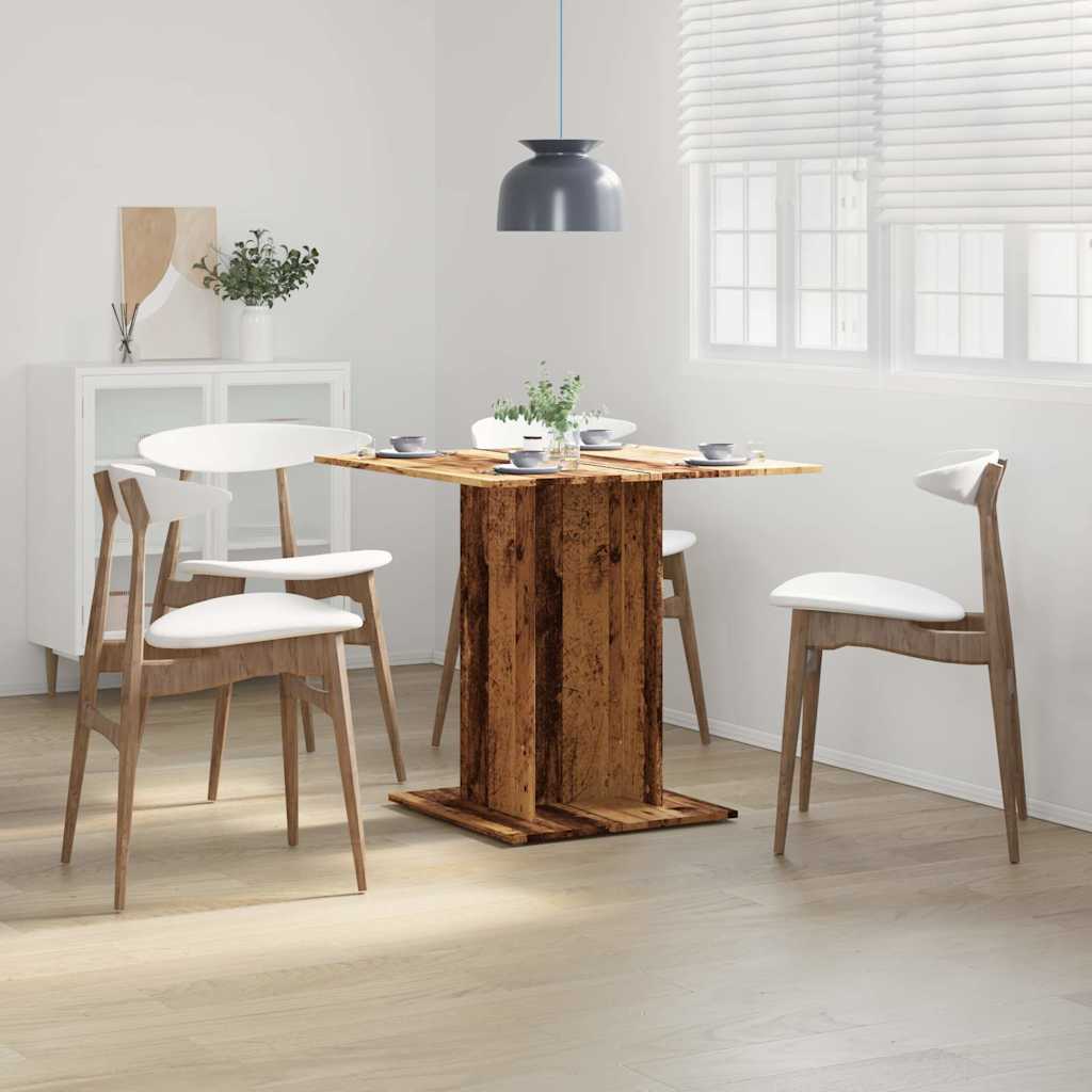 Esstisch Weiß 80x80x75 cm Holzwerkstoff