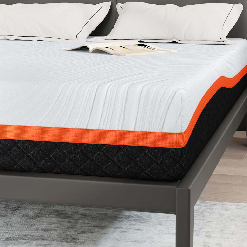 Matratze Weiß und Grau 80 x 160 cm Jacquard-Stoff