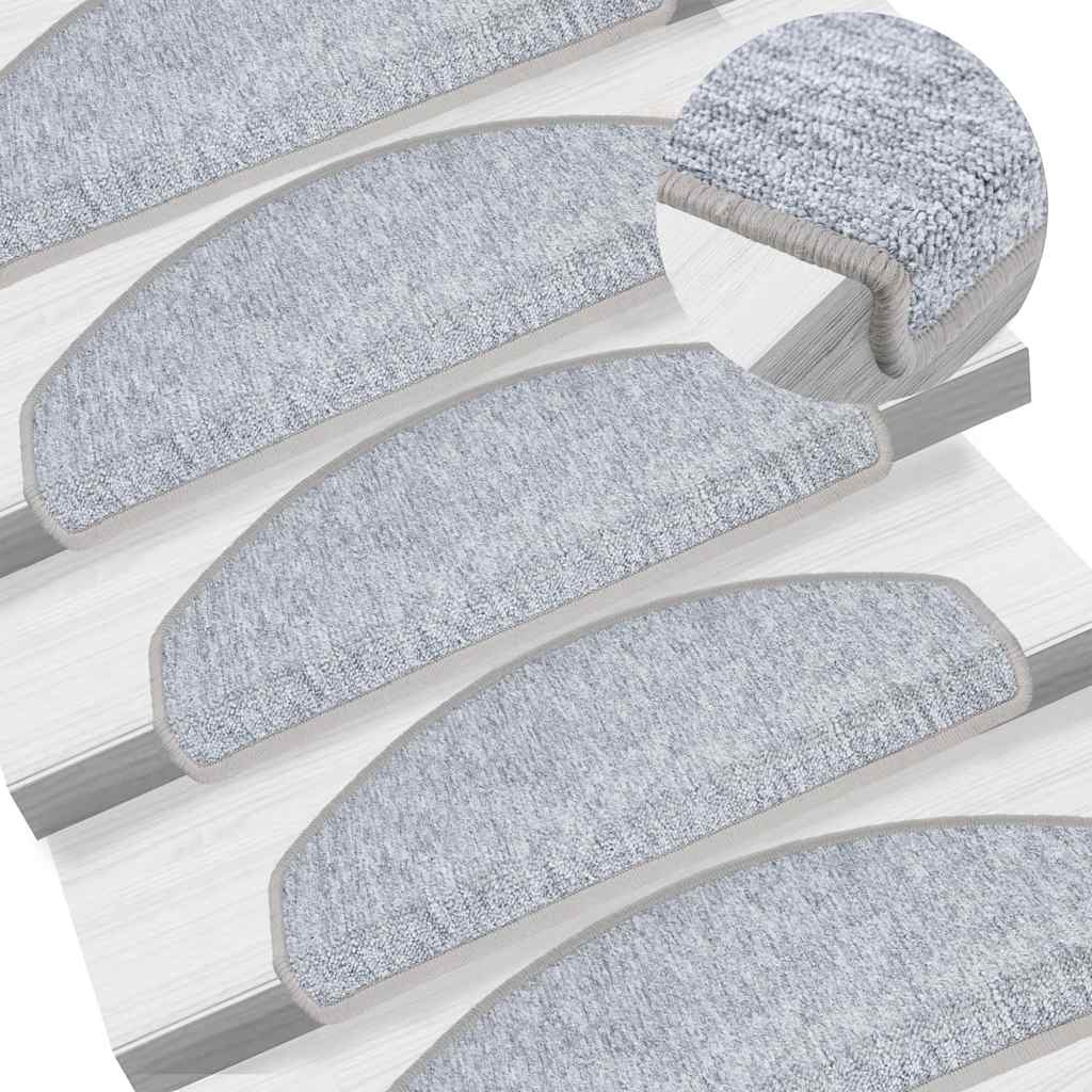 Stufenmatten 15 Stk. 56x17x3 cm Anthrazit Halbrund