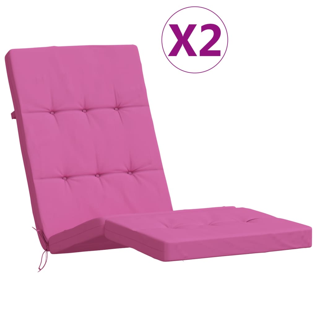 Liegestuhl-Auflagen 2 Stk. Creme Oxford-Gewebe